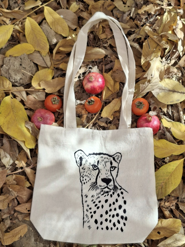 Reusable cloth bags made in the village