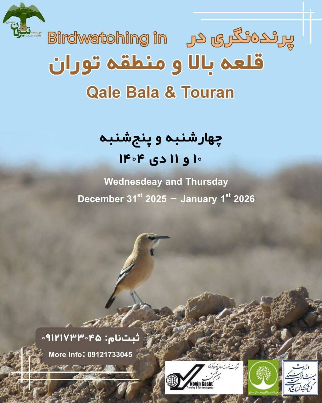 Birdwatching in Qale Bala & Touran